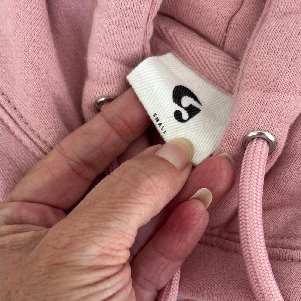 Glossier Blush Pink Hoodie Sweater - Picture 6 of 9